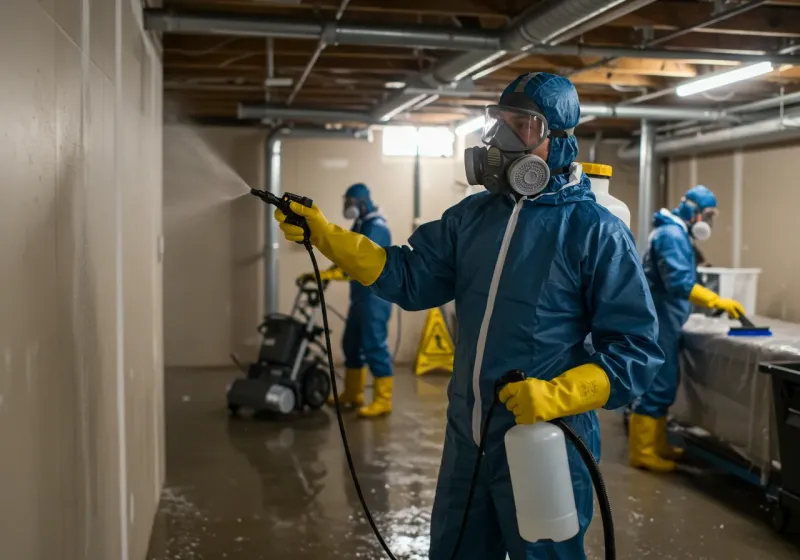 Basement Sanitization and Antimicrobial Treatment process in Clay County, AL